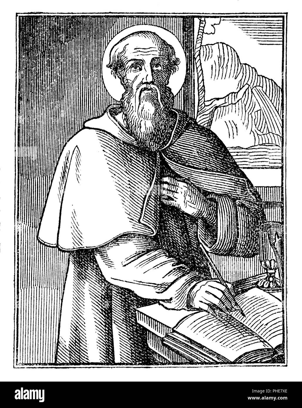 St. Benedict, Patriarch of the monks in the West Stock Photo Alamy