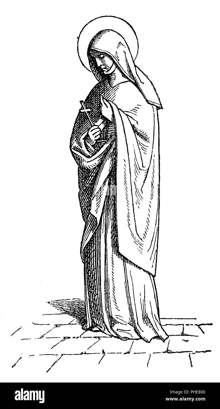 St. Mary Magdalene of Pazzi, monastery virgin, Stock Photo