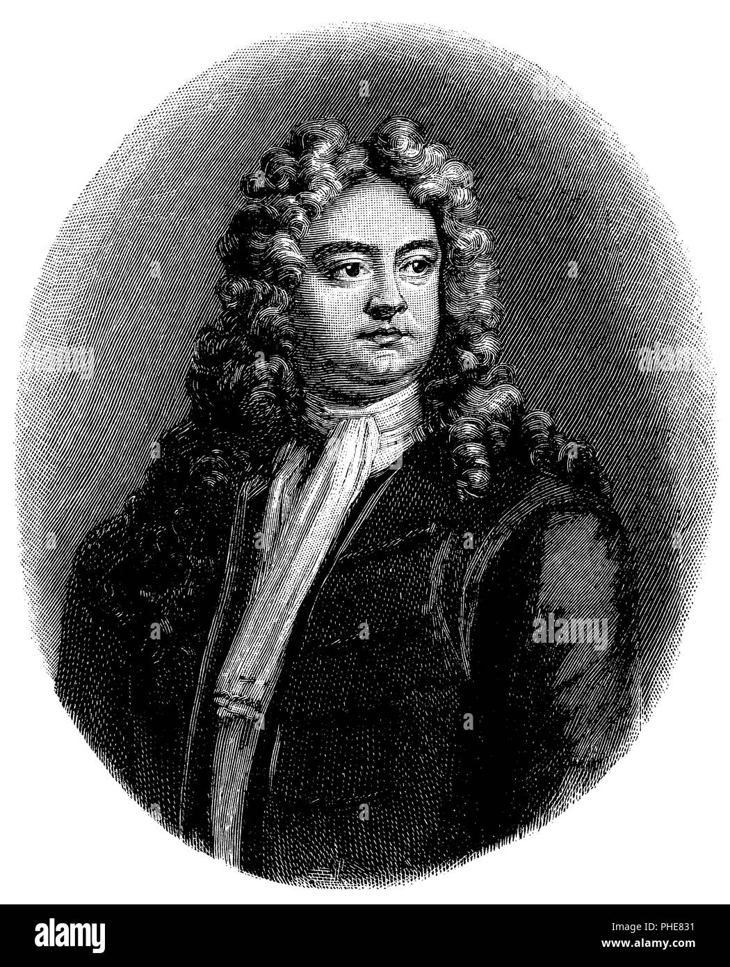 Richard Steele. After the engraving by J. Smith in the British Museum ...