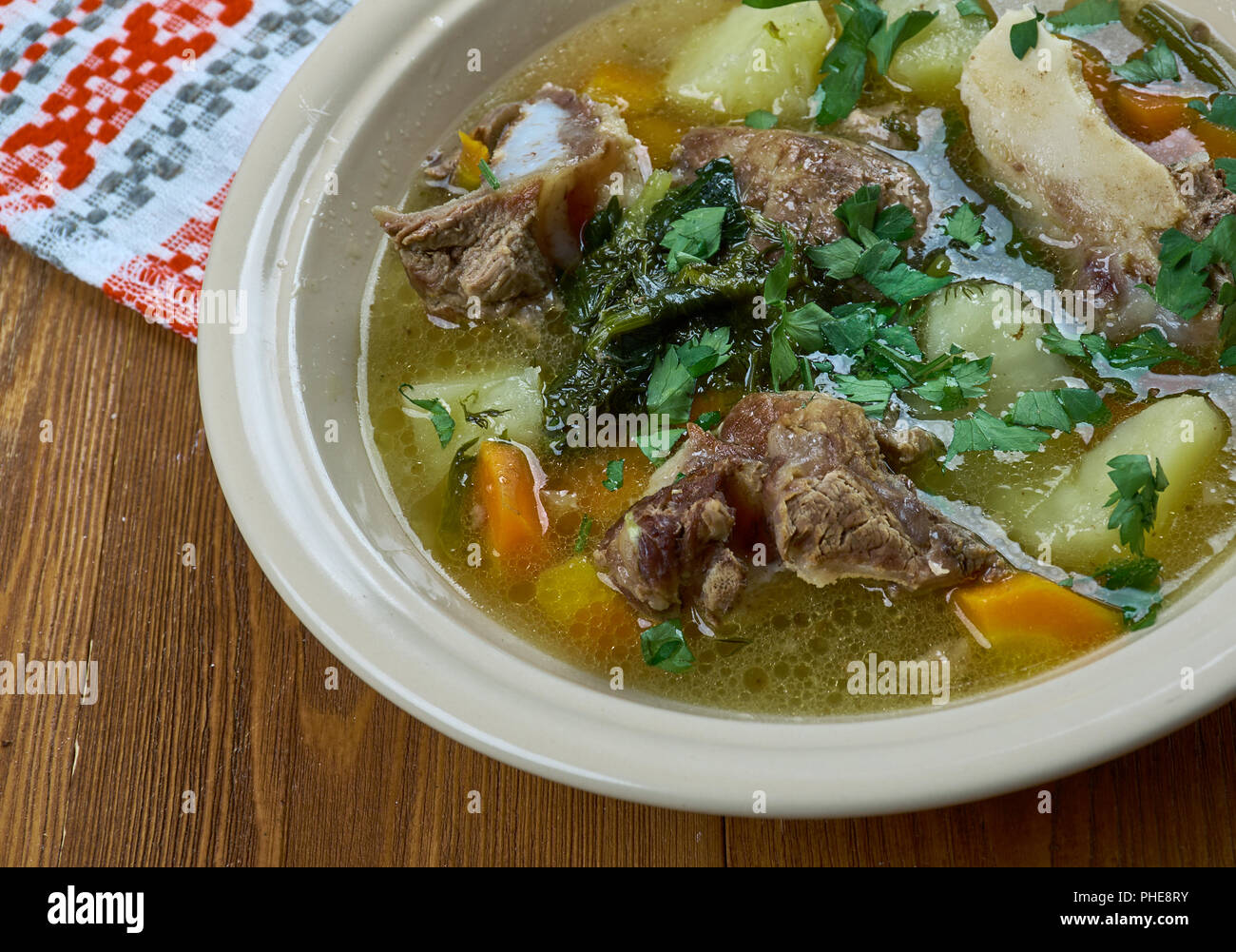 Serbian Lamb Vegetable Soup Stock Photo - Alamy