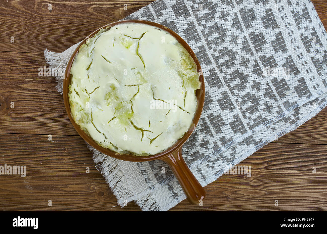 Finnish potato casserole Stock Photo - Alamy