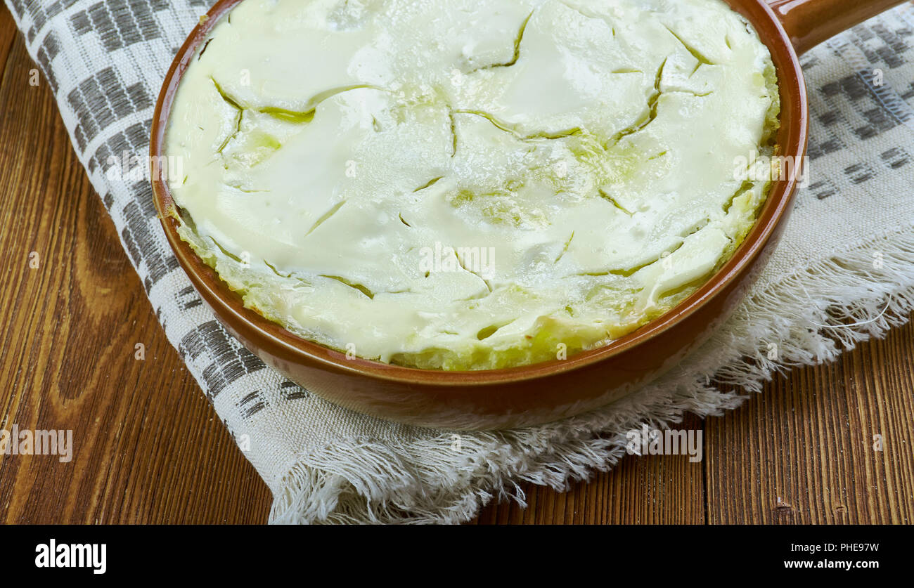 Finnish potato casserole Stock Photo - Alamy