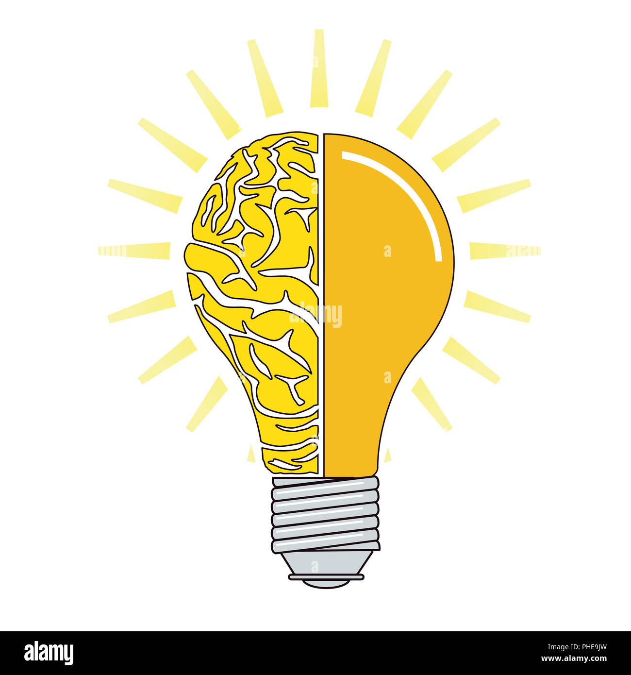think, brain symbol illustration Stock Photo