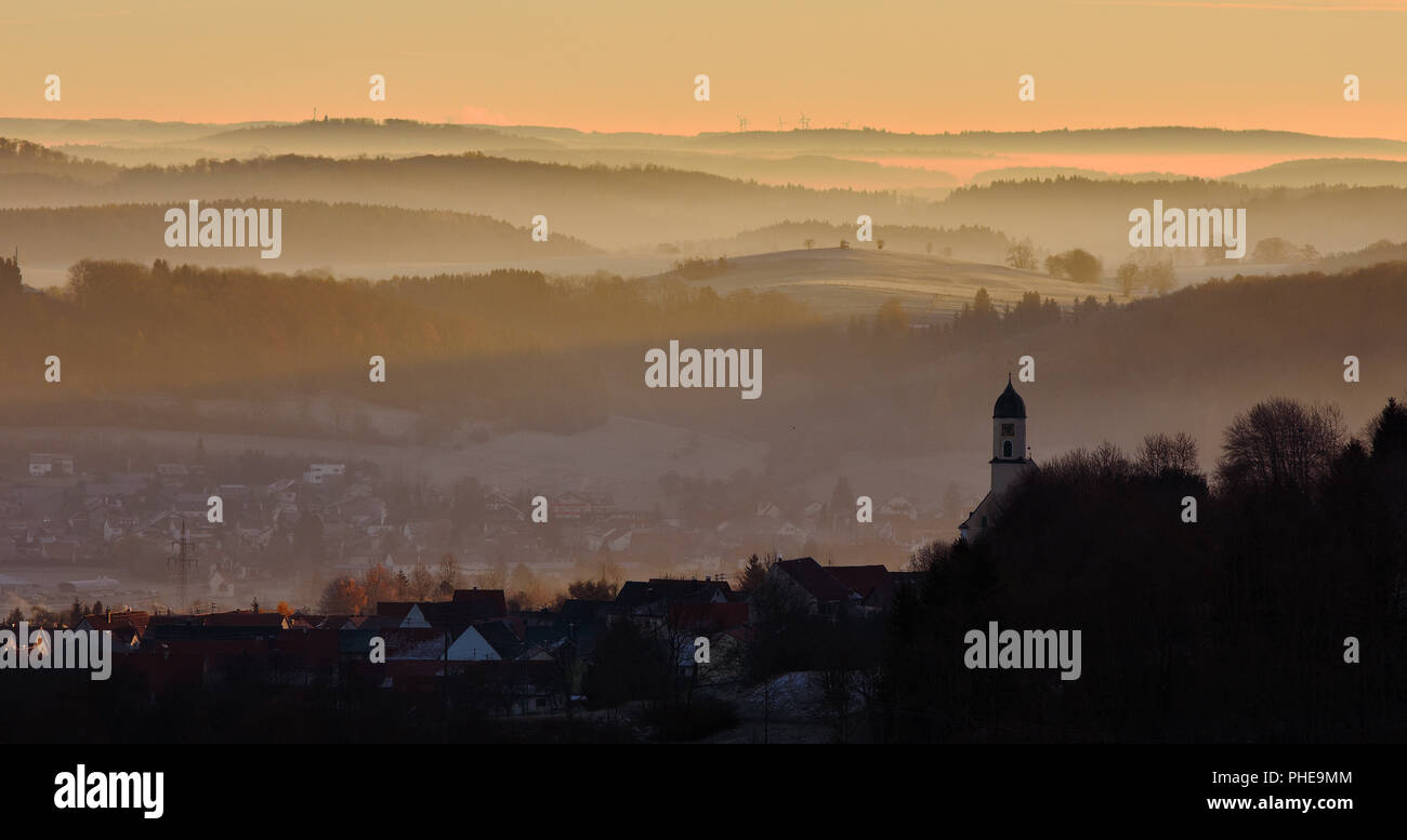 fog; Swabian alb; autumn; Stock Photo