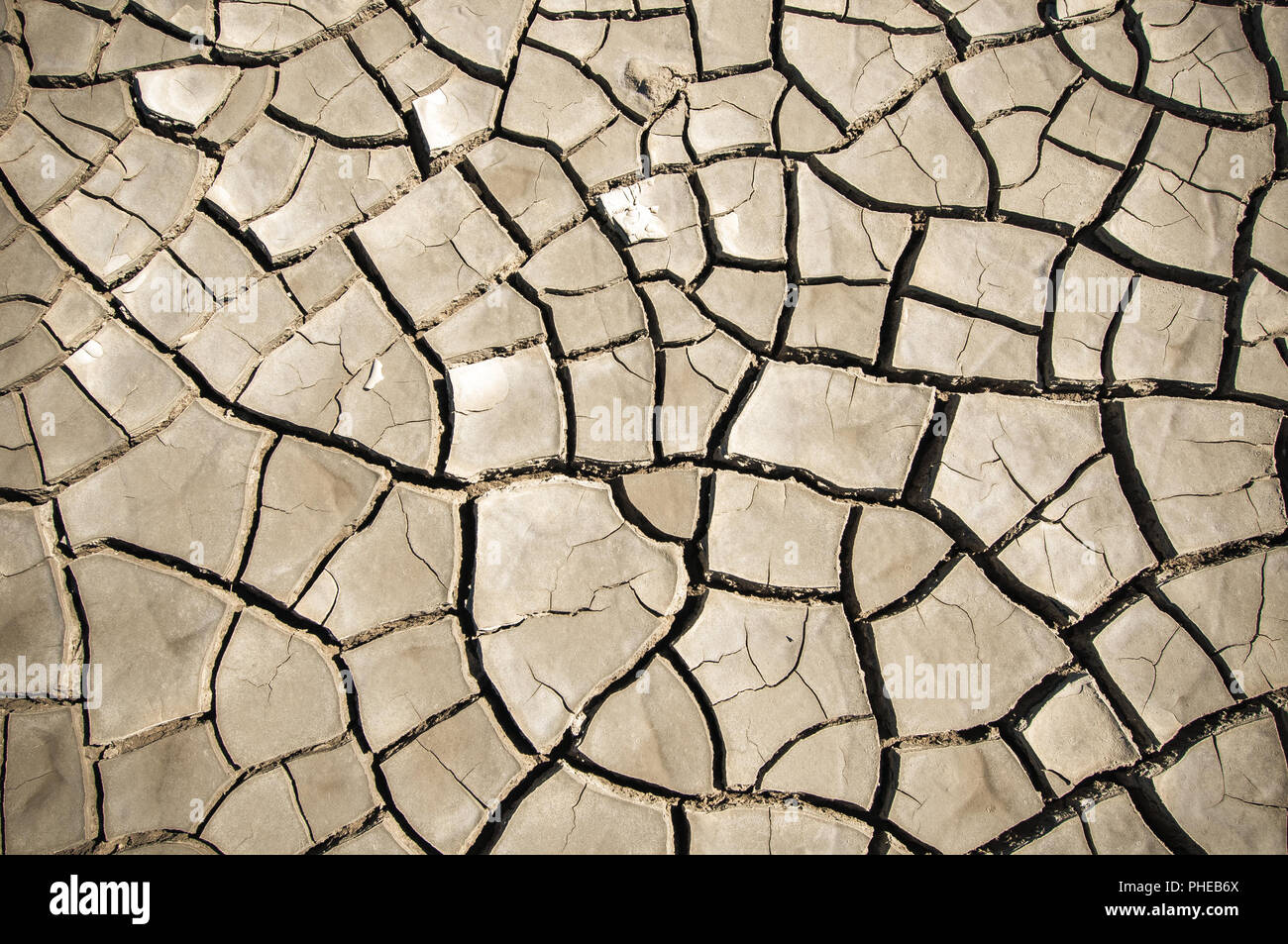 Cracked soil of desert Stock Photo