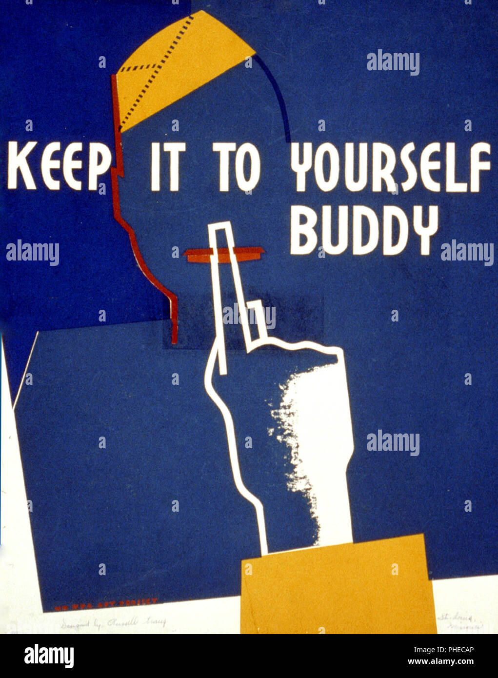 Poster suggesting careless communication may be harmful to the war ...