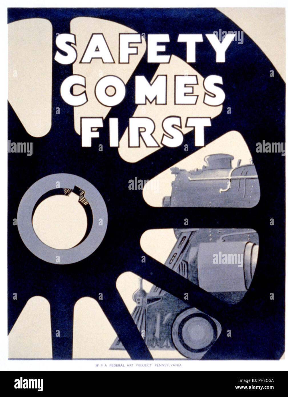 Safety First Movement 1930s workplace safety poster hi-res stock photography and images - Alamy
