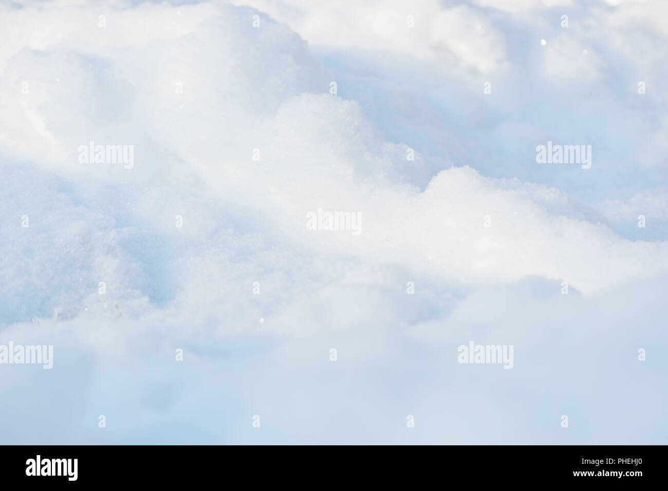 Fresh snow dunes Stock Photo