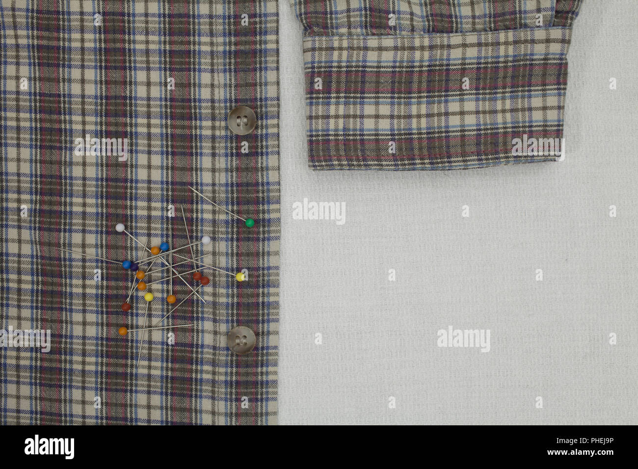 checkered man's shirt Stock Photo