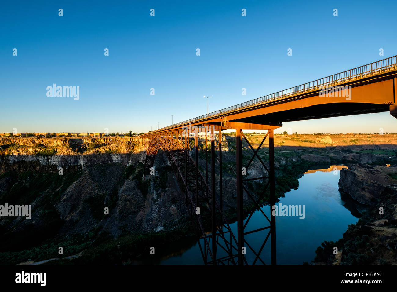 Snake River And Perrine Bridge Near Twin Falls, Idaho Stock Photo - Alamy