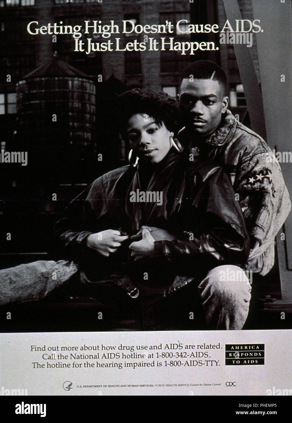 1980s AIDS prevention poster Stock Photo Alamy