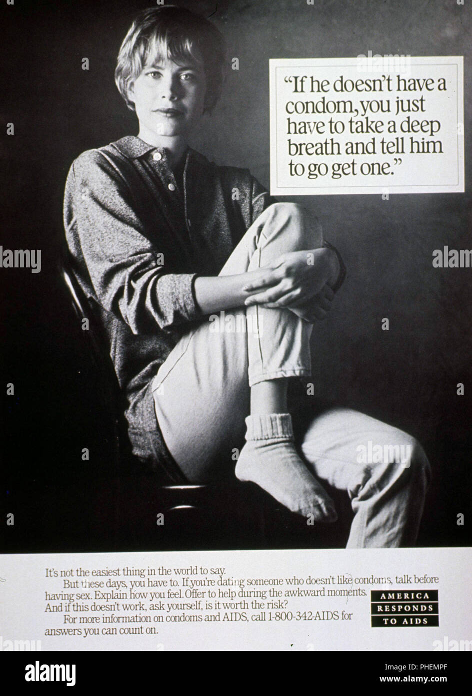 1980s Era HIV AIDS Prevention Public Service Poster Stock Photo Alamy