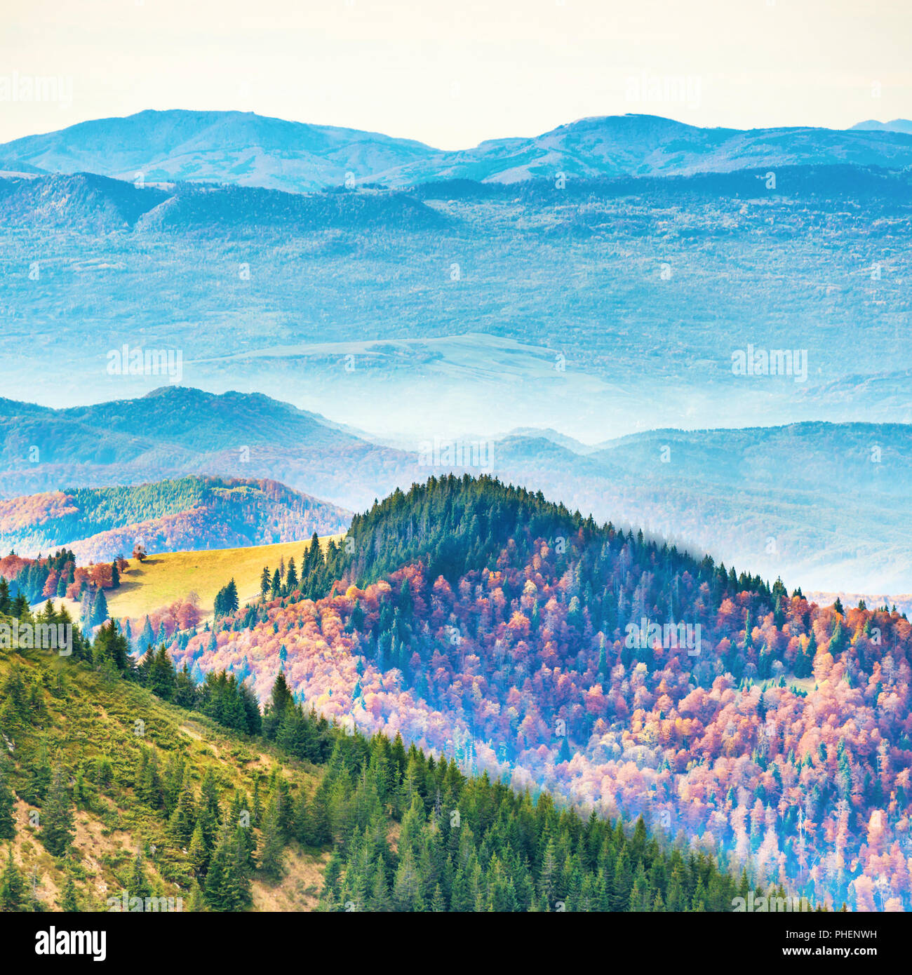 Beautiful mountains in autumn Stock Photo