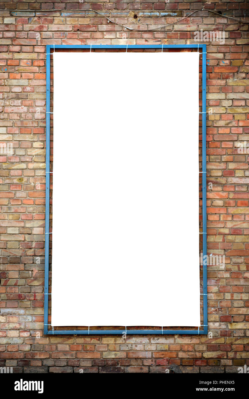 Empty white isolated billboard Stock Photo - Alamy