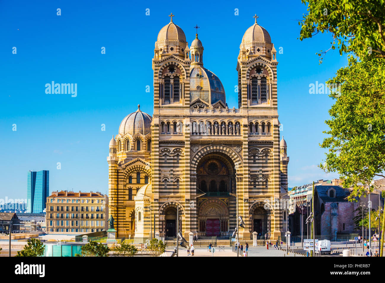 The Cathedral of Saint Mary Major in Marseille Stock Photo