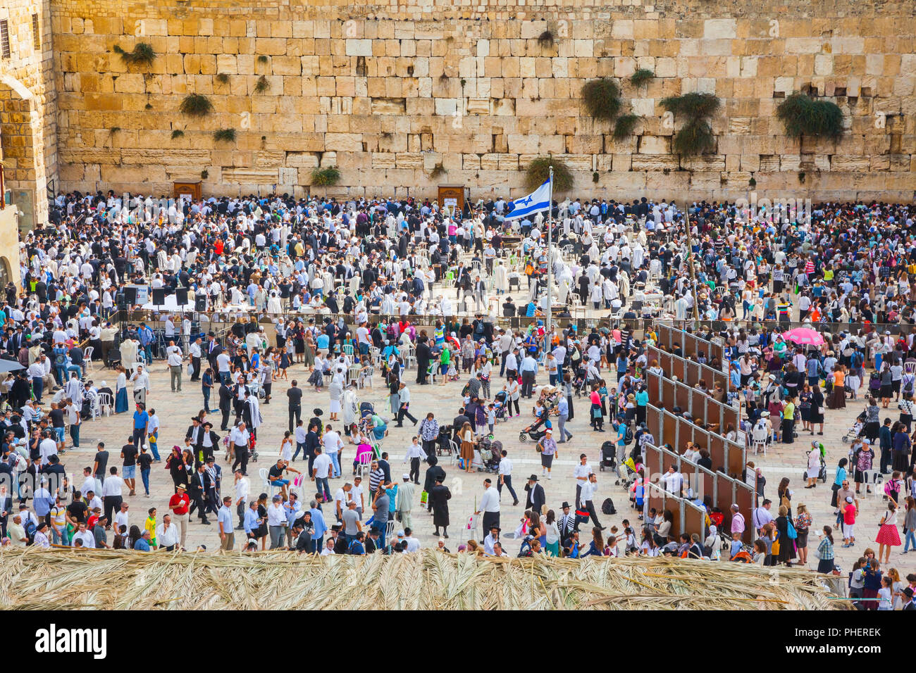 The huge crowd of Jews Stock Photo