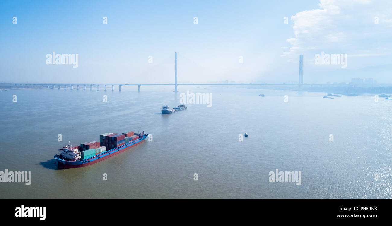 yangtze river water transport Stock Photo
