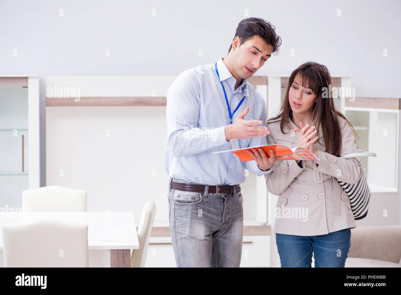 Design salesperson furniture hi-res stock photography and images - Alamy