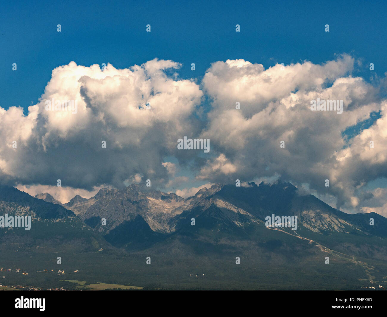 High Tatras summer panorama. Vysoke Tatry. SLOVAKIA Stock Photo