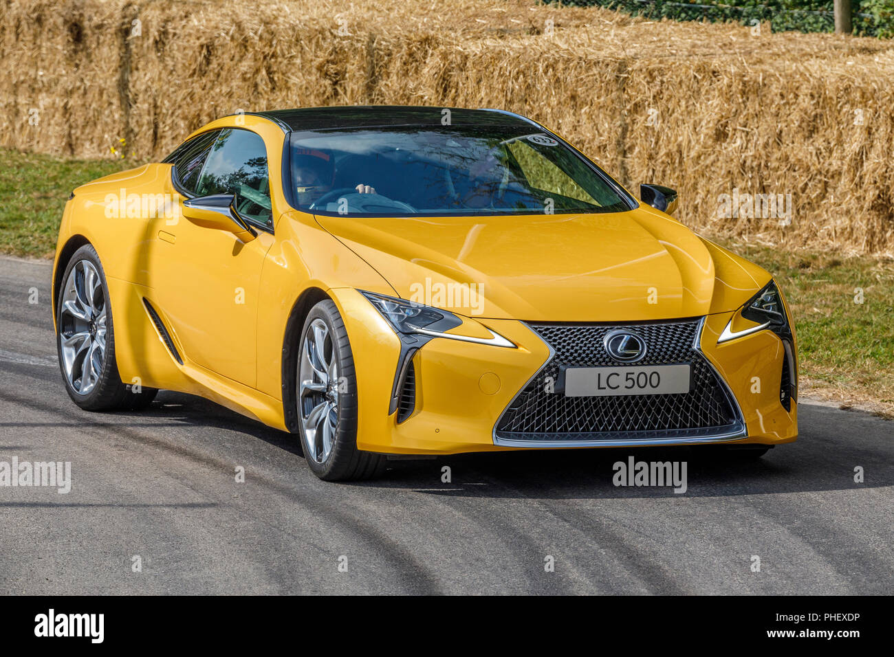 2018 Lexus LC 500 Sport Plus on it's demonstration hillclimb run at the 2018 Goodwood Festival of Speed, Sussex, UK. Stock Photo