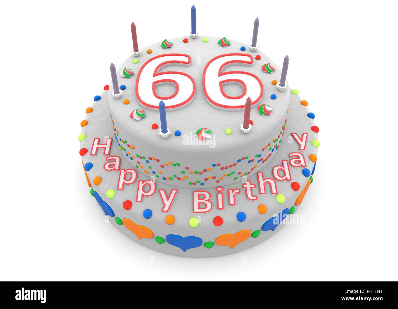 Happy birthday zum 66 geburtstag hi-res stock photography and images ...