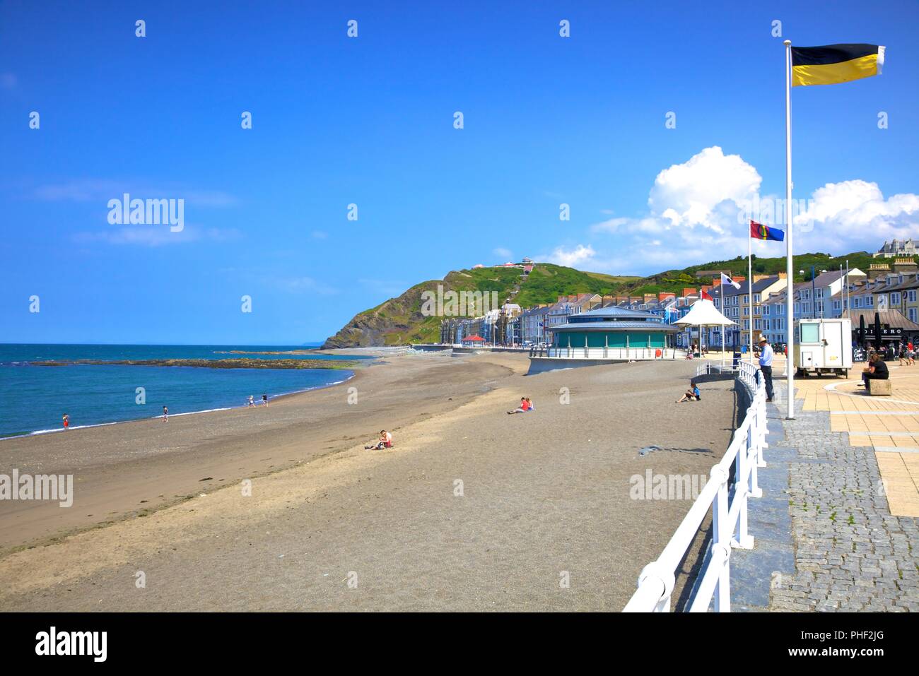 The Beach and Promenade at Aberystwyth, Cardigan Bay, Wales, United