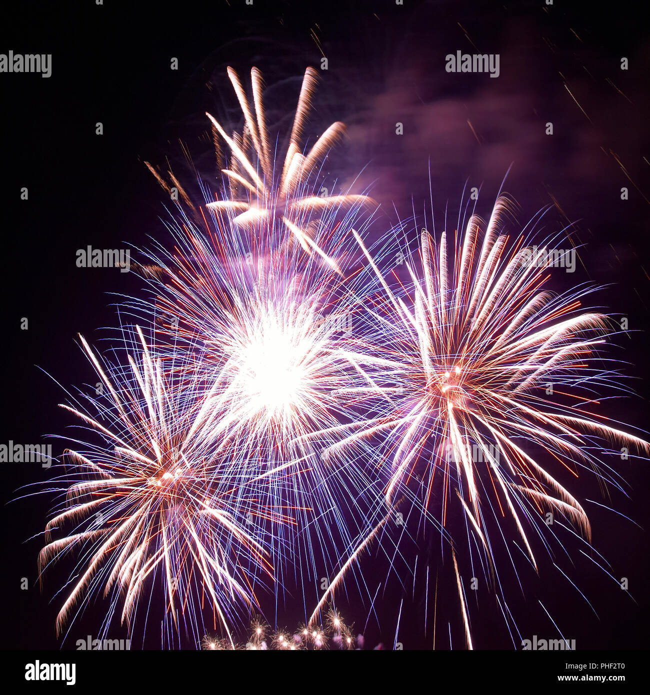 Beautiful holiday fireworks Stock Photo - Alamy