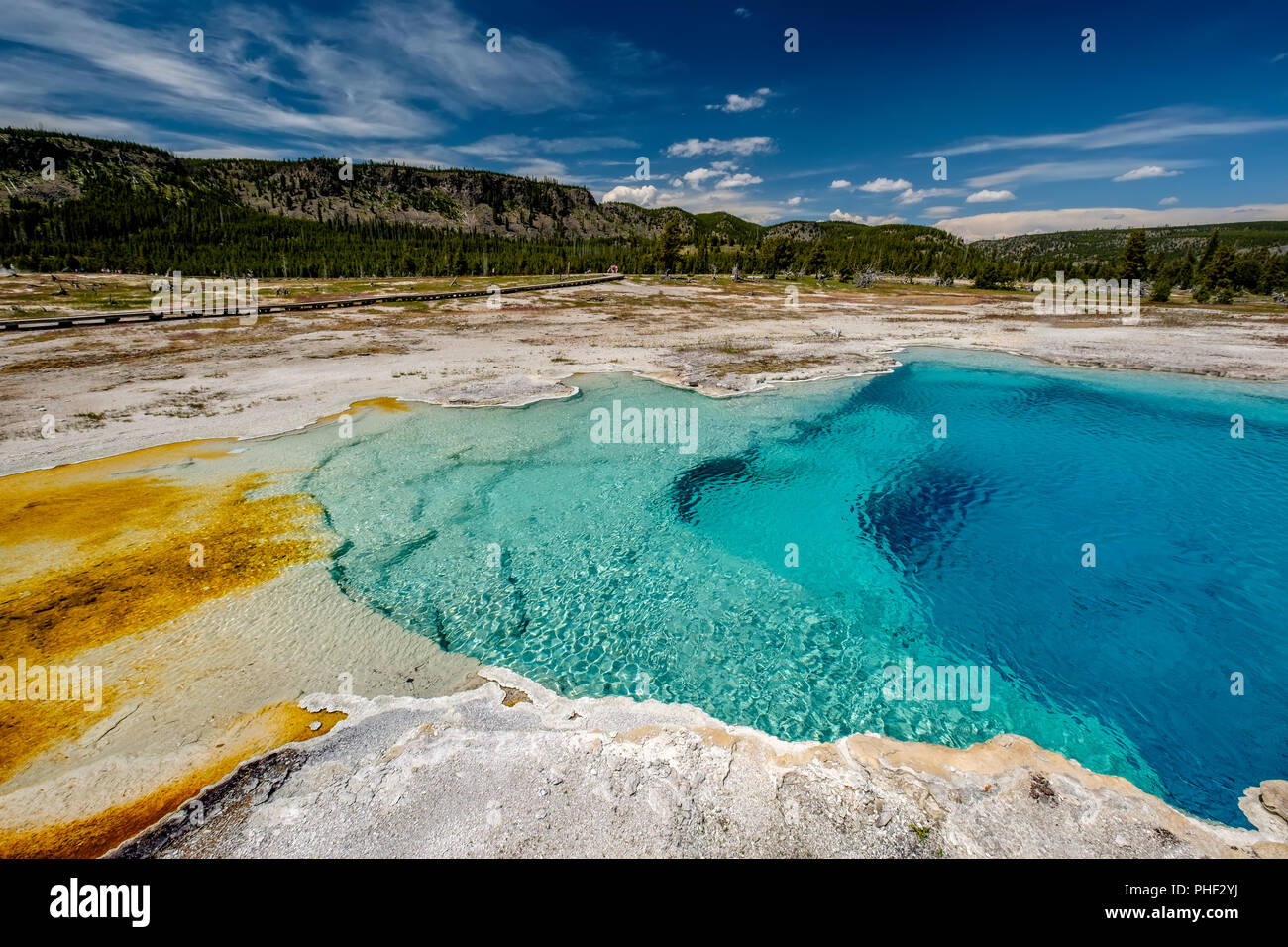 Hot thermal spring in Yellowstone Stock Photo - Alamy