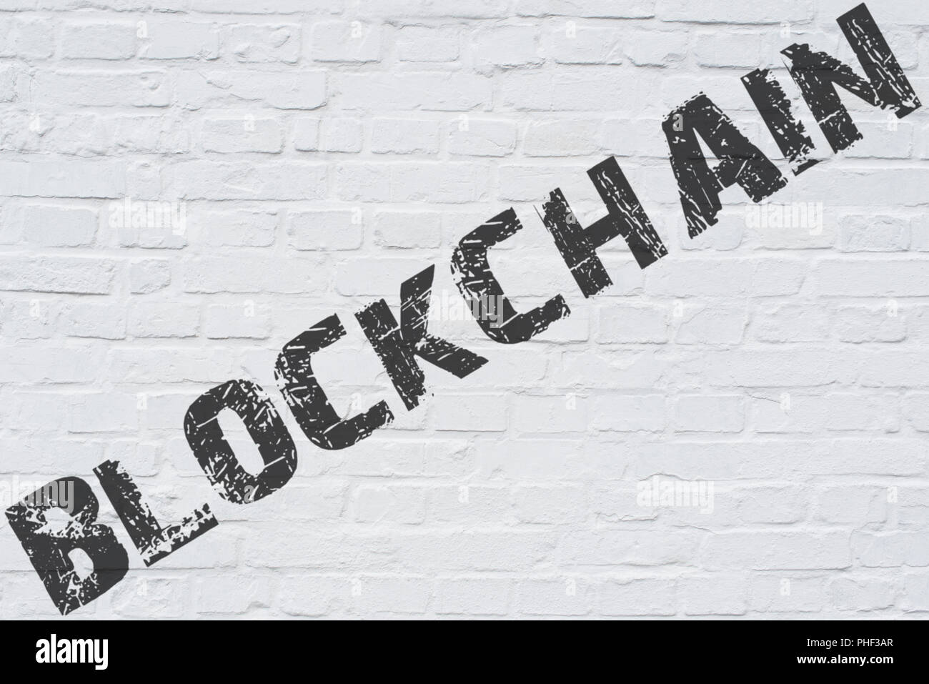 Blockchain cryptographic procedure Stock Photo