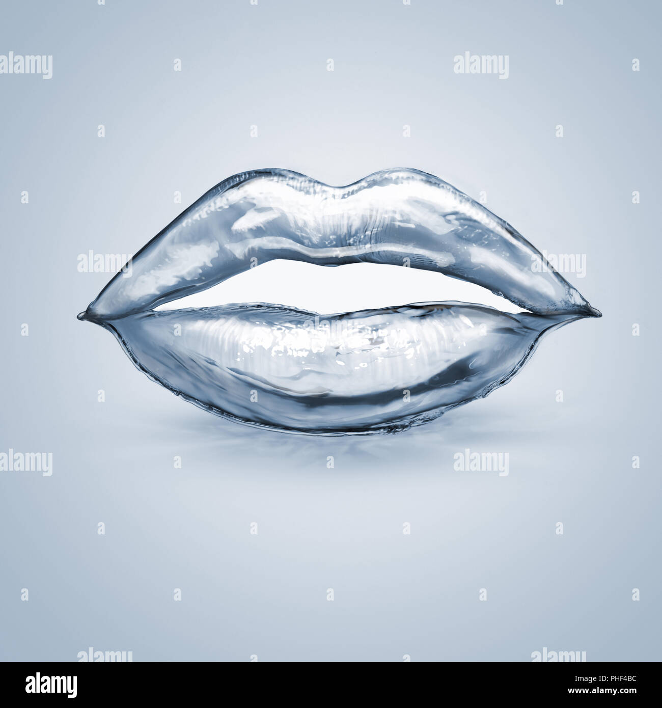 lips made of water Stock Photo