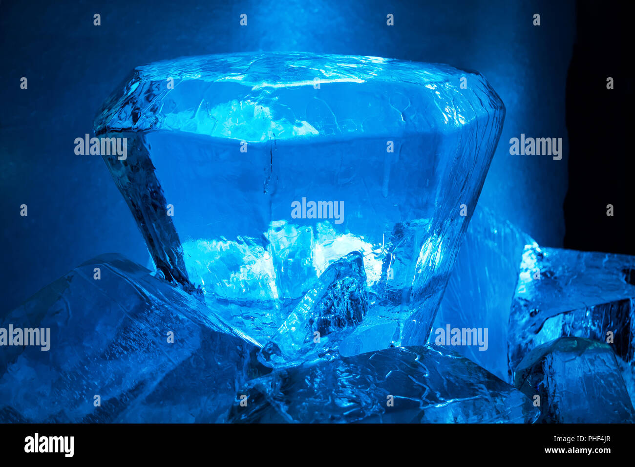 Blue ice cristal Stock Photo Alamy
