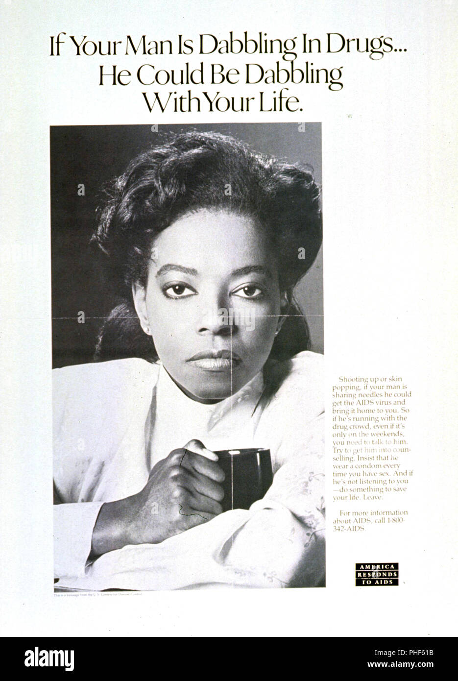1980s Era HIV AIDS Prevention Public Service Poster Stock Photo Alamy