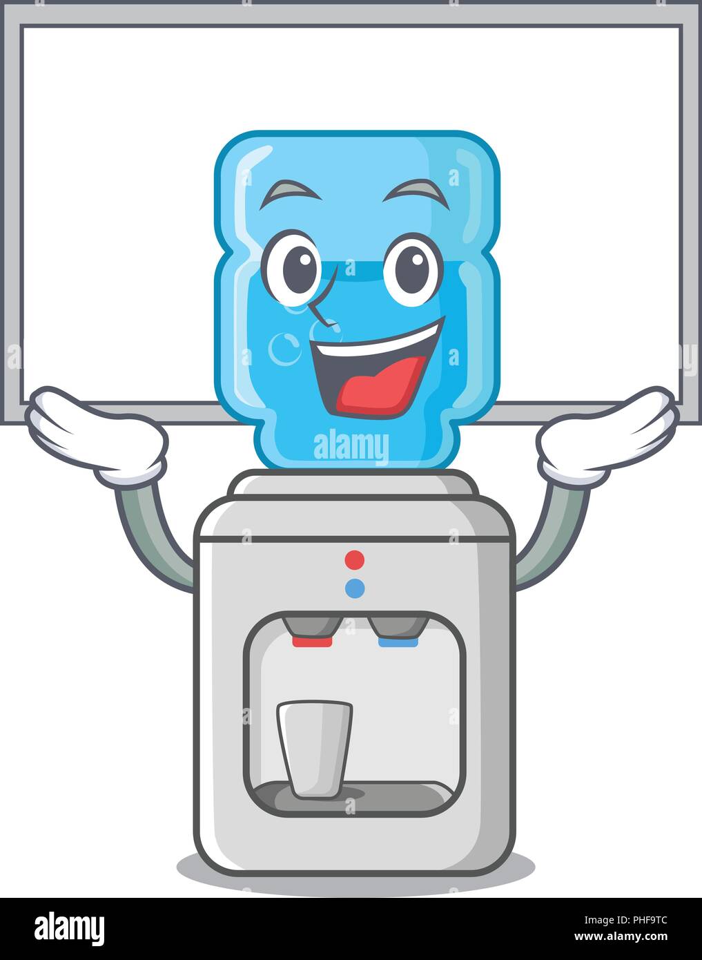 Up board cartoon water cooler for office and home vector illustration
