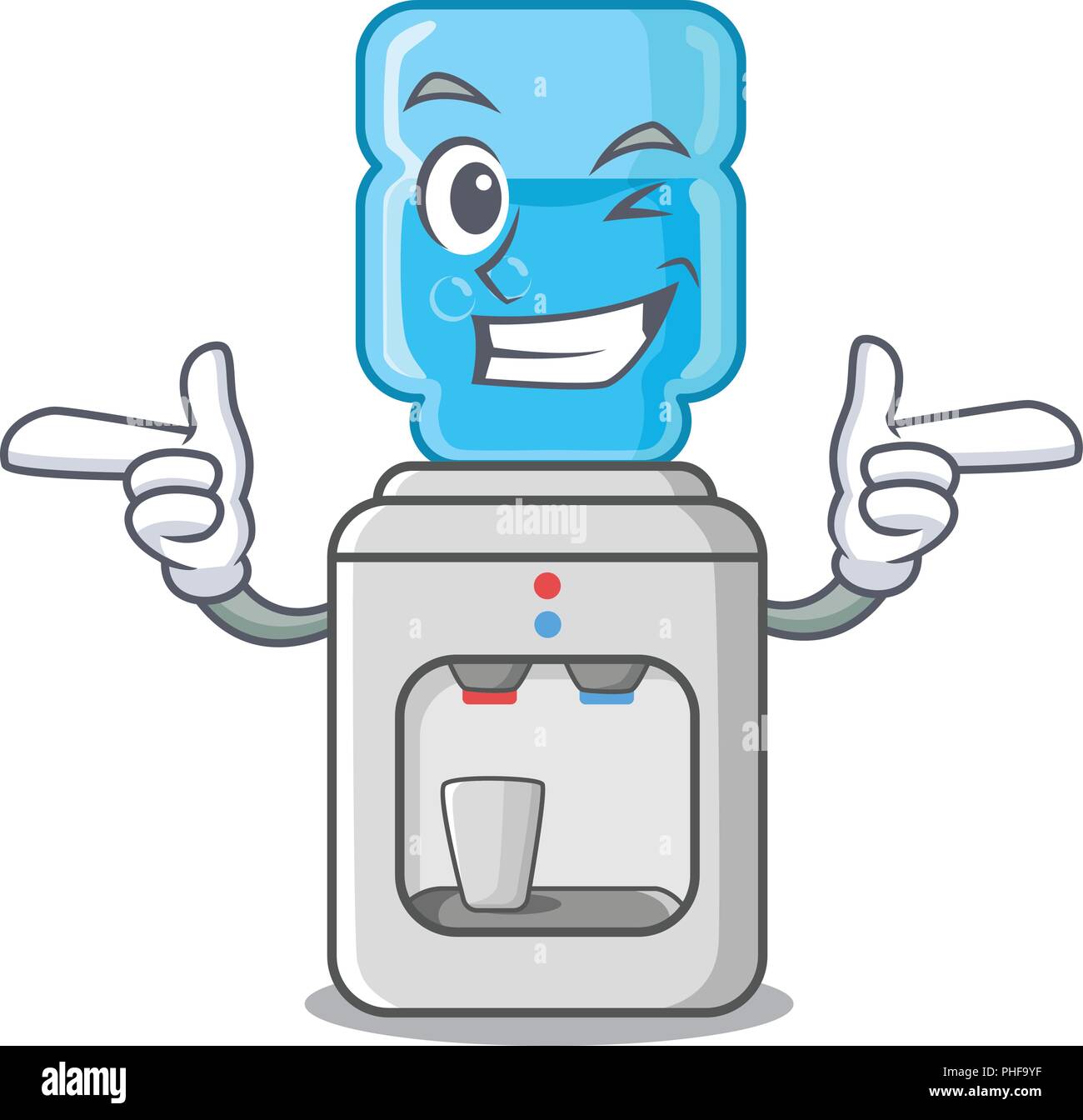 Wink electric water cooler against the cartoon vector illustration Stock  Vector Image & Art - Alamy