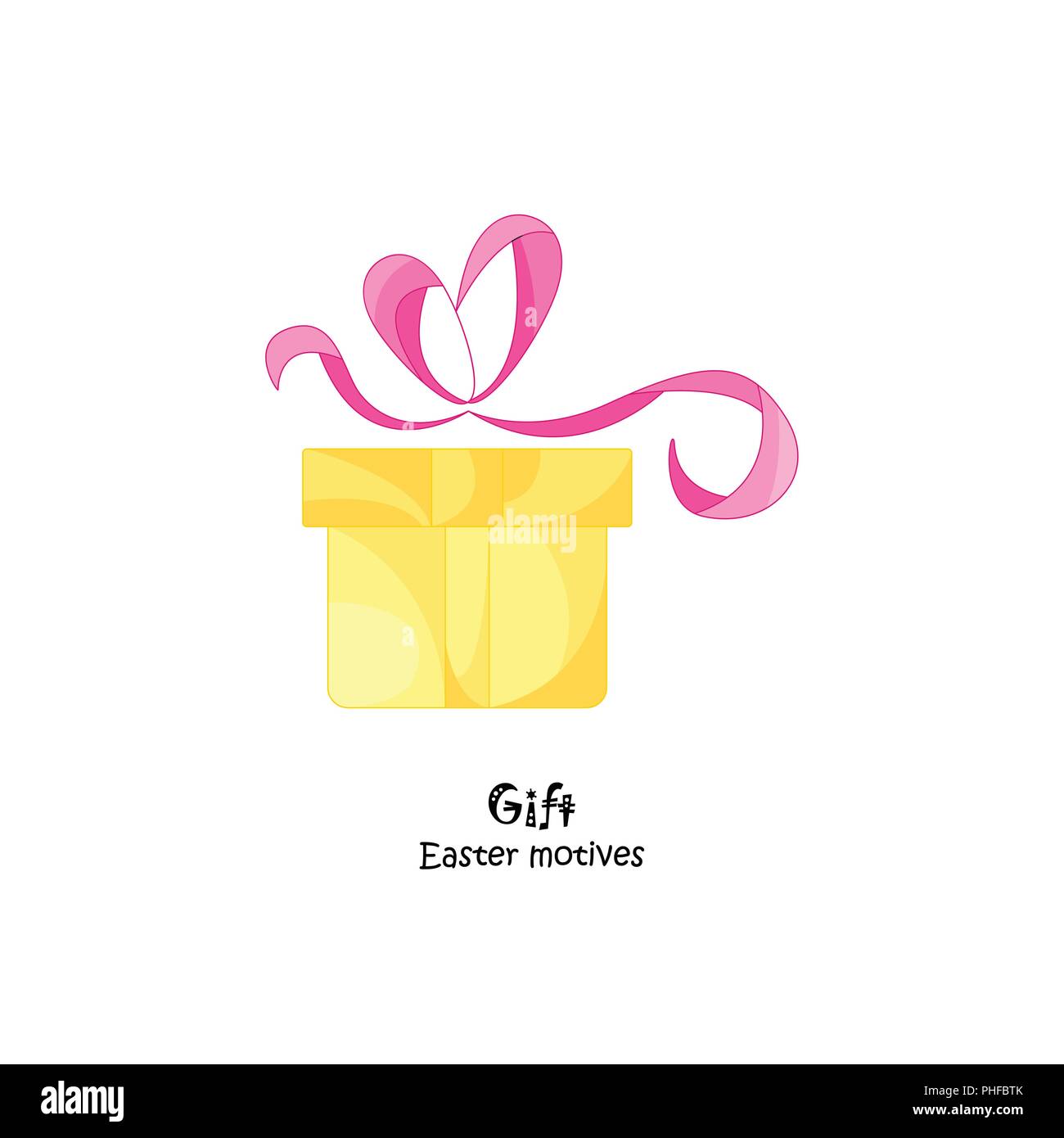 Color vector illustration. Gift on a white background Stock Vector