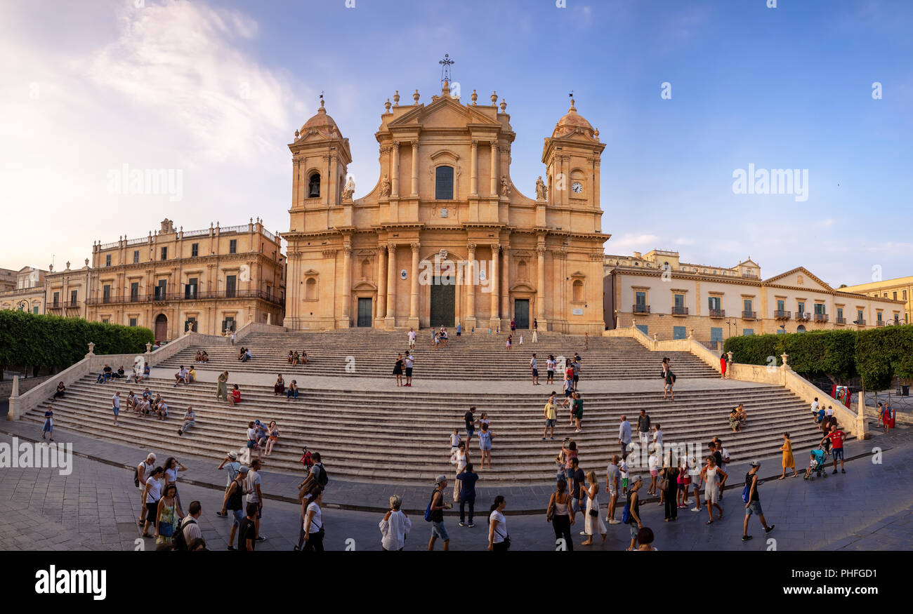 Unesco Sicilian Baroque Cathedral Of Noto Sicily Italy Stock Photo Alamy