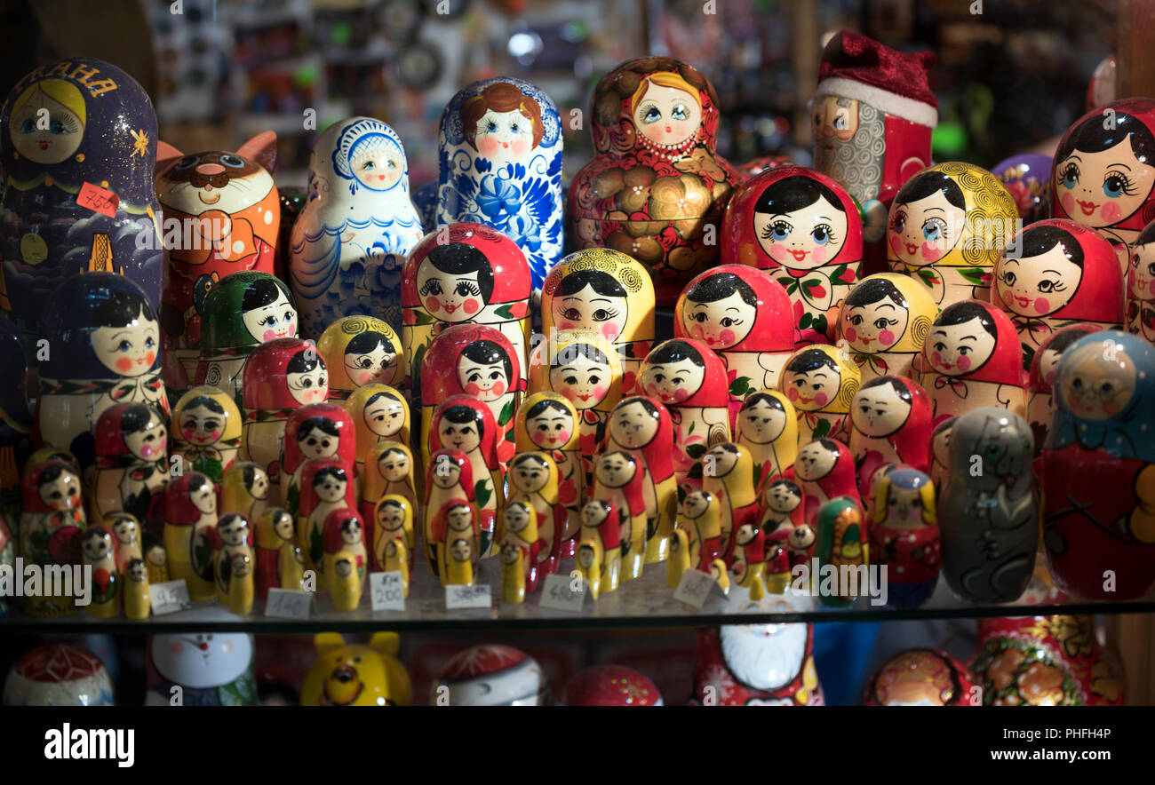 Russian dolls shop, Prague, Czech Republic Stock Photo Alamy