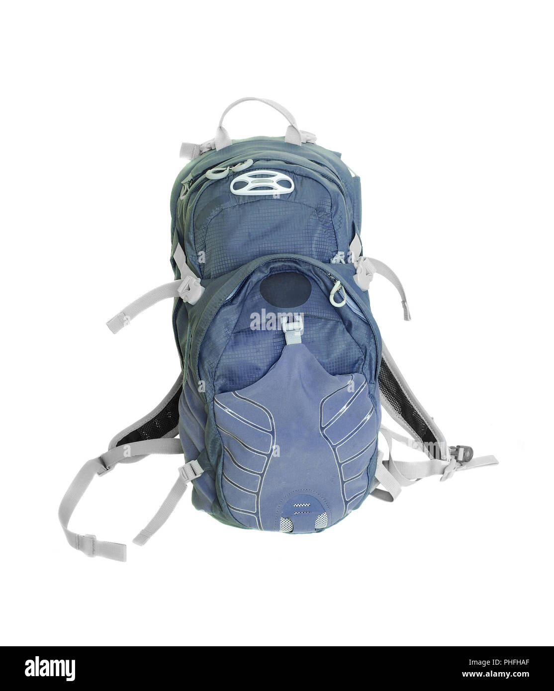 blue backpack isolated on white Stock Photo