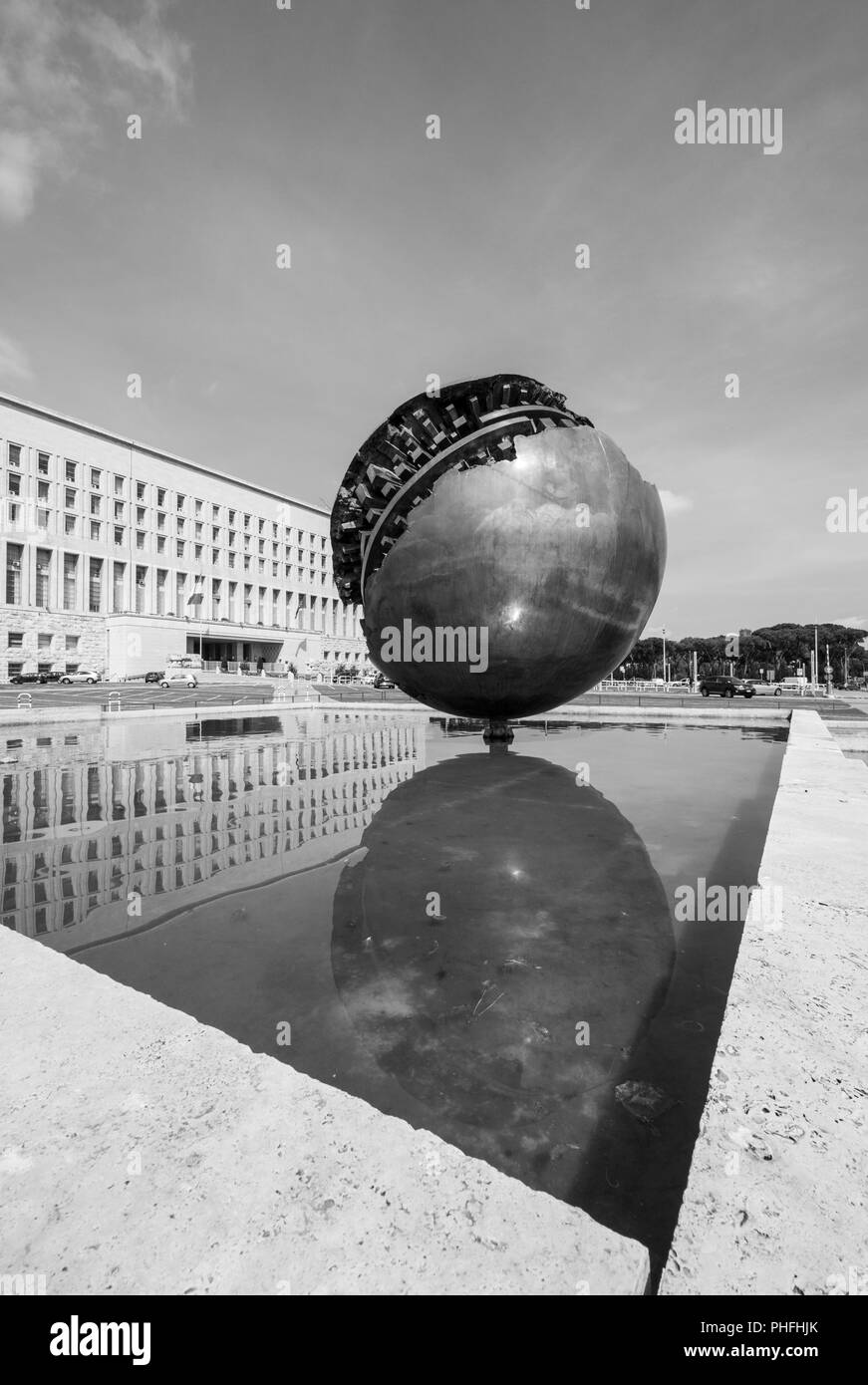 Rome, Italy - The Olimpico stadium and monumental Stadio dei Marmi with ...