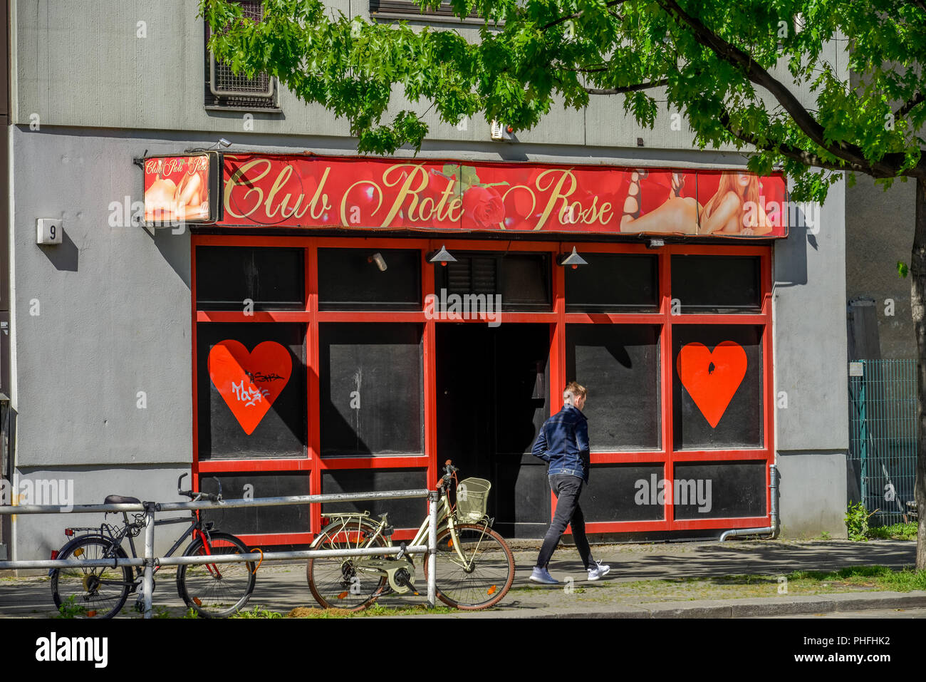 Club Rote Rose, Lewishamstrasse, Charlottenburg, Berlin, Deutschland Stock Photo