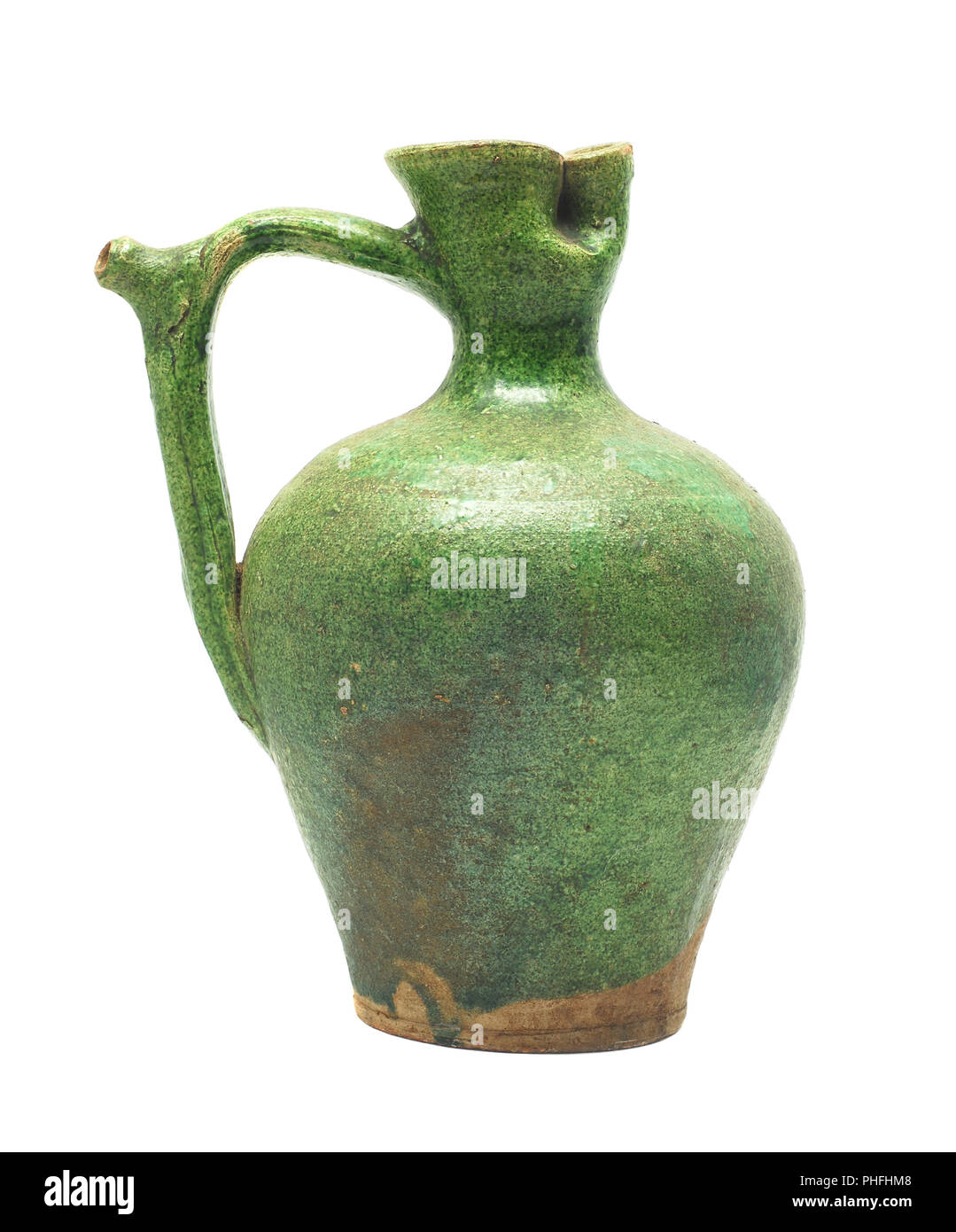 ceramic pitcher isolated on white Stock Photo