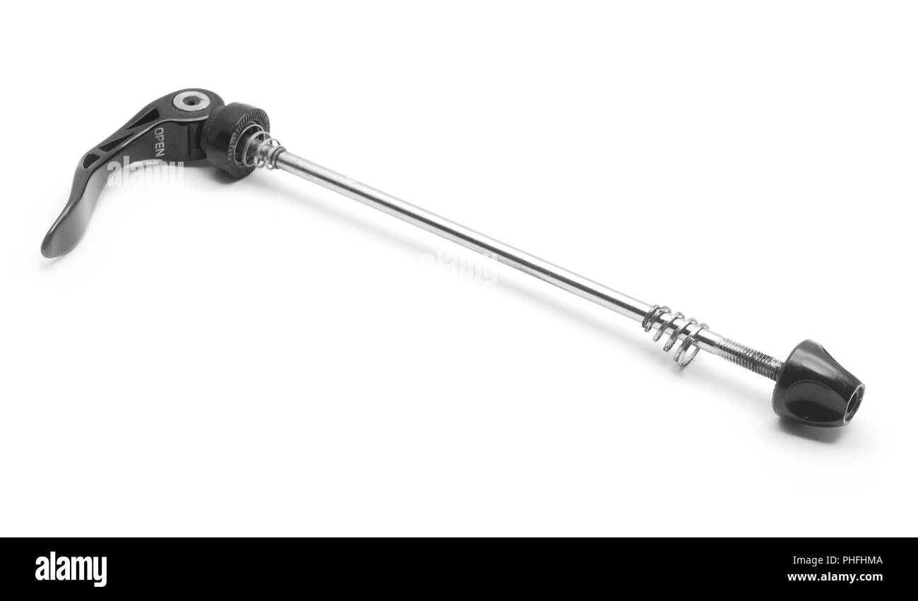 bicycle quick release isolated on white Stock Photo Alamy