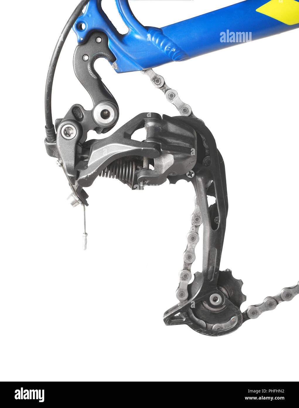 rear derailleur on a mountain bike Stock Photo Alamy