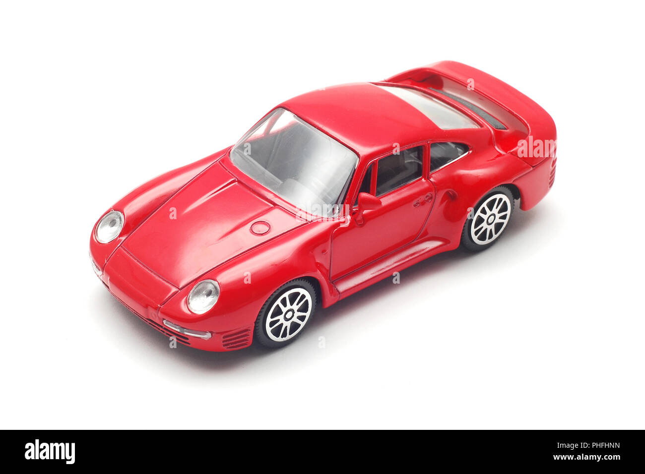 red toy car isolated on white Stock Photo