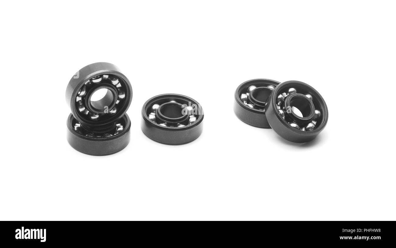 black bearings isolated on white Stock Photo Alamy