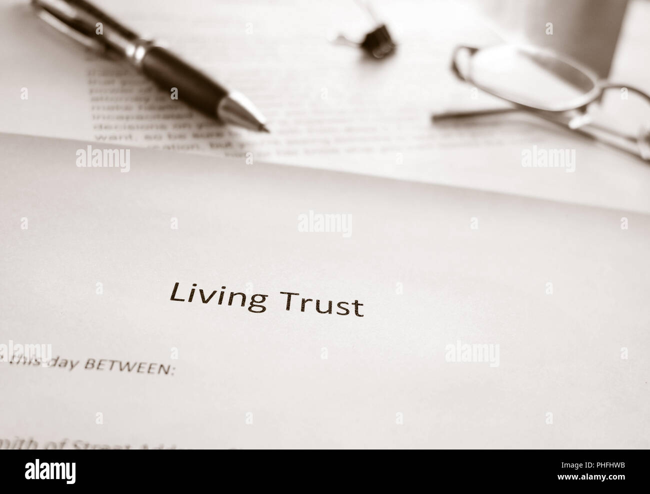 Living trust estate planning stock photo alamy