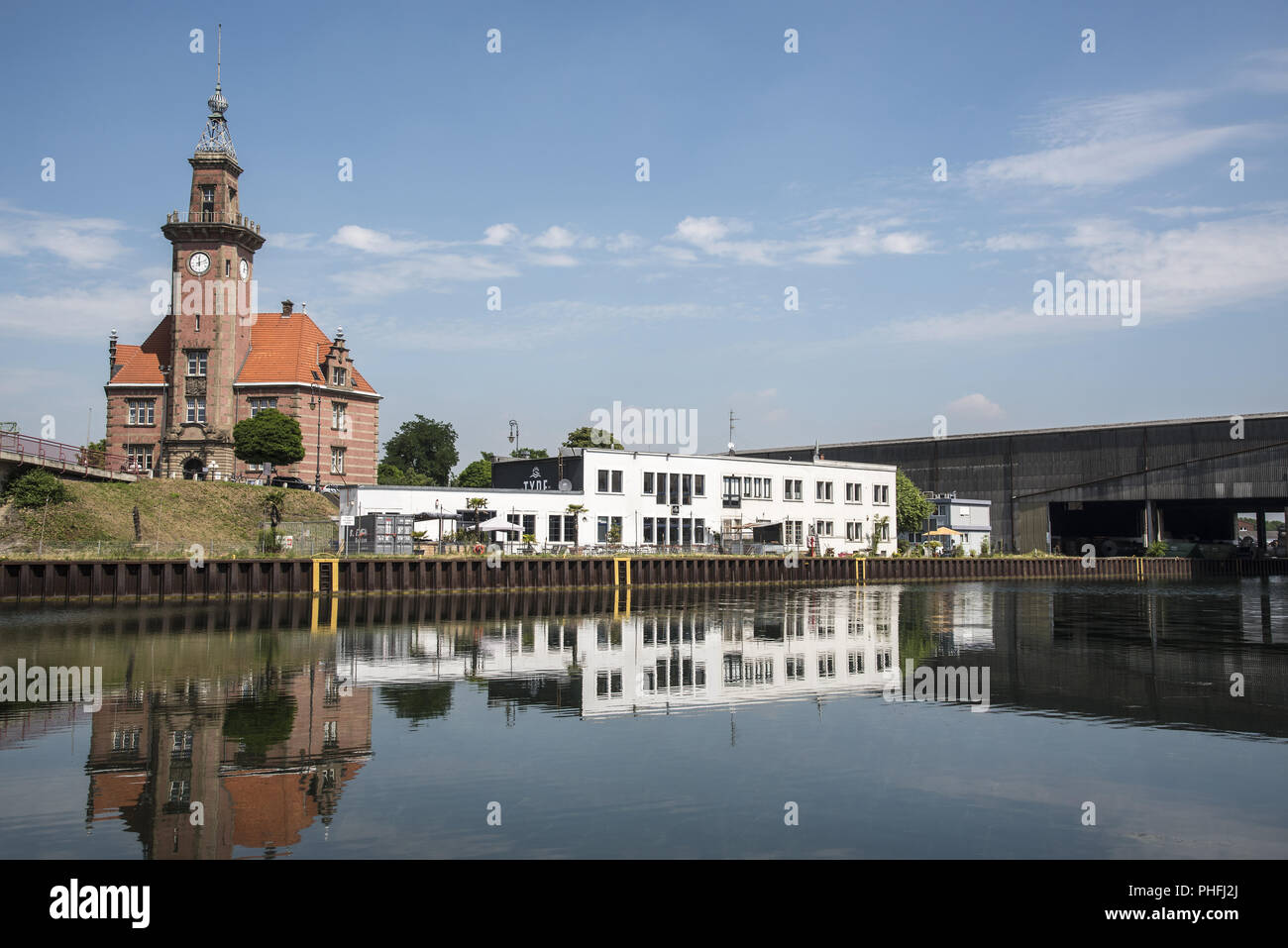 Harbour, Dortmund, North Rhine-Westphalia, Germany, Europe Stock Photo