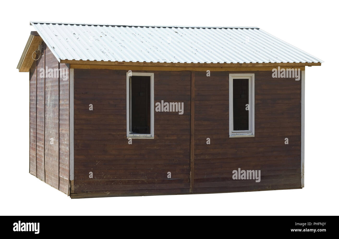 Modern rustic style- wooden village shed Stock Photo