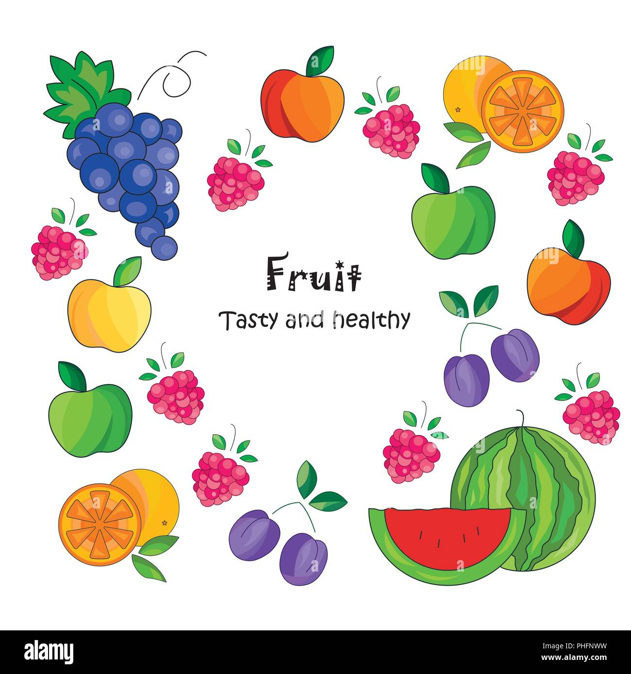Color vector illustration. Fruit icon on a white background Stock Vector