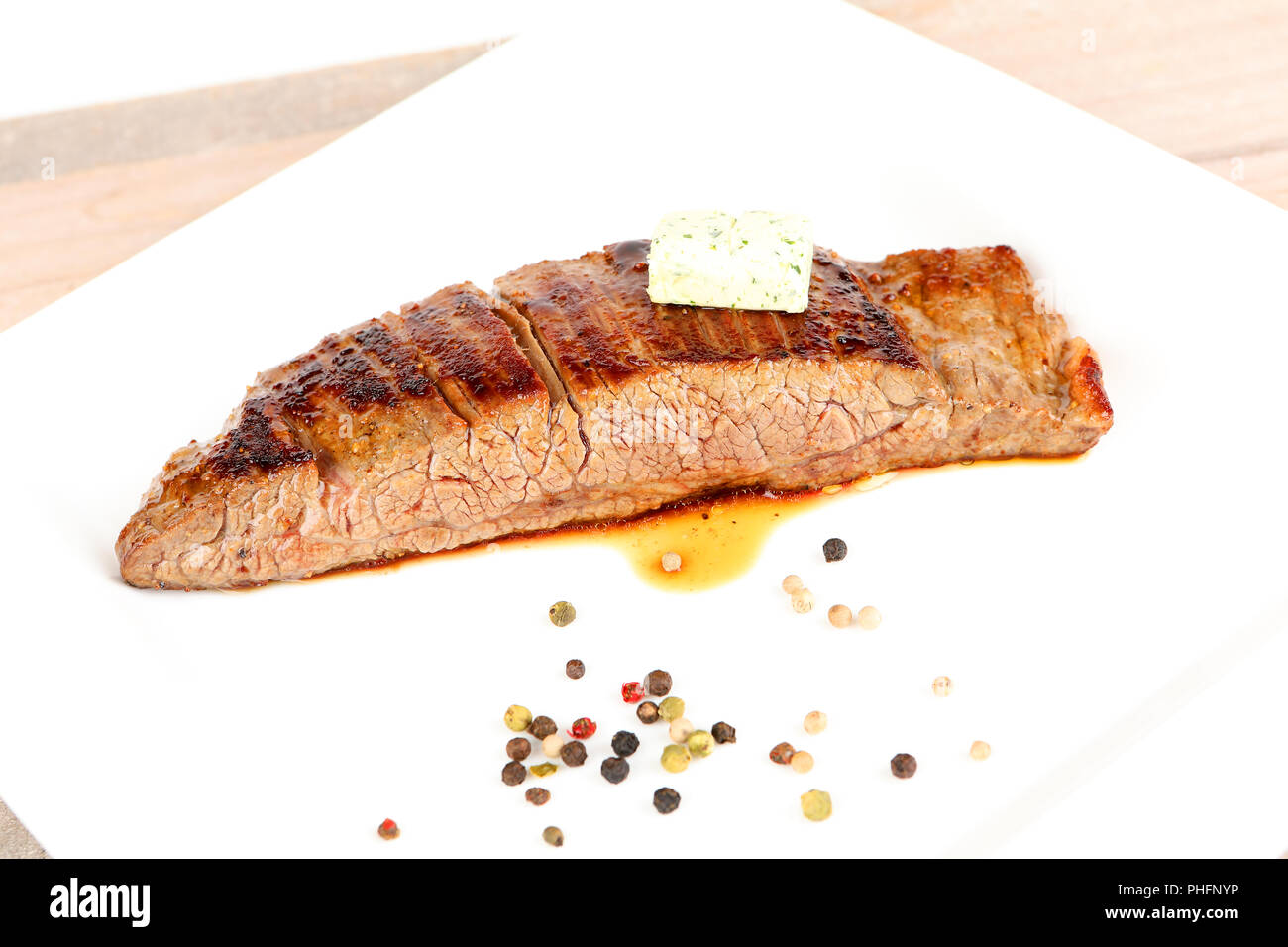 fried flank steak Stock Photo